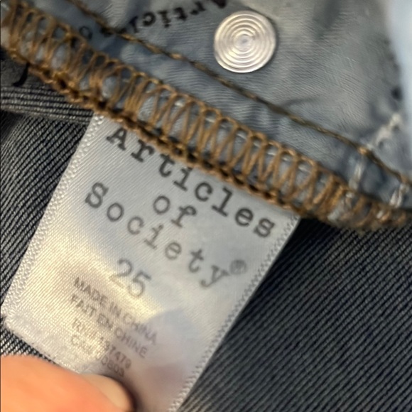 Articles Of Society Blue Skinny Jeans with Distressed Details - Picture 9 of 9